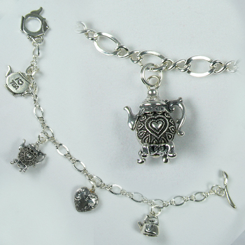 Silver Charm Bracelet 7.9in/20.1cm - Charms And Bracelets from Dipples UK