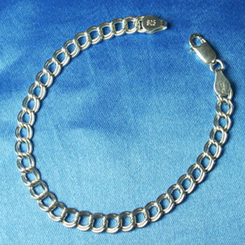 Light Italian Sterling Silver 8” Charm Bracelet