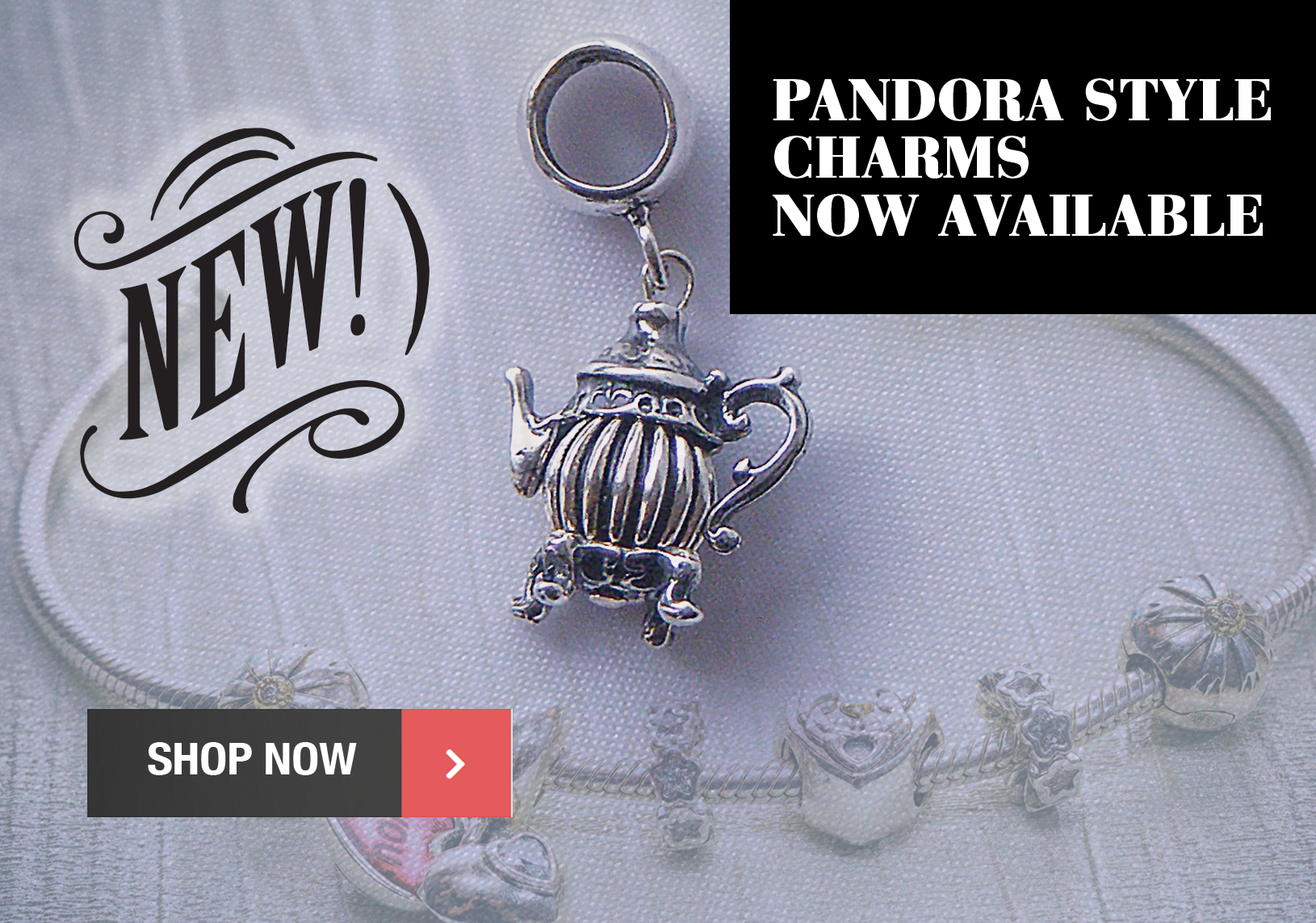 teapots pandora charms